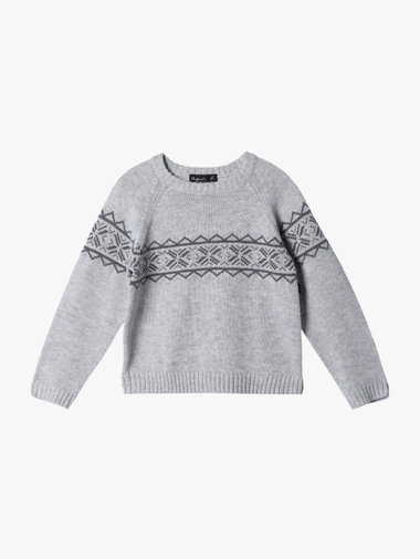 【Outlet】キッズ 長袖 ニットプルオーバー