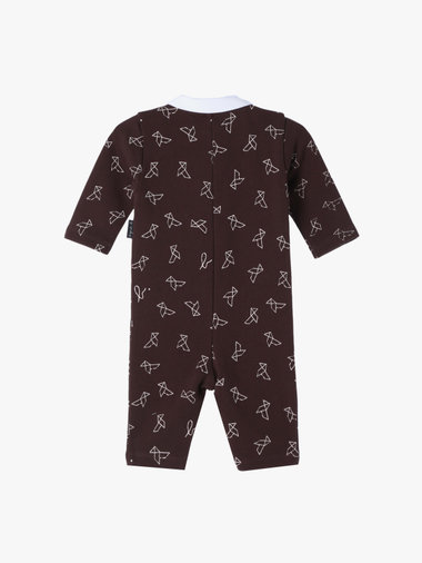 【Outlet】ベビー プリント コットン 長袖 コンビネゾン