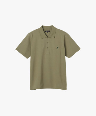 メンズ アイコニック 刺繍 コットン 半袖 ポロシャツ "Lezard"