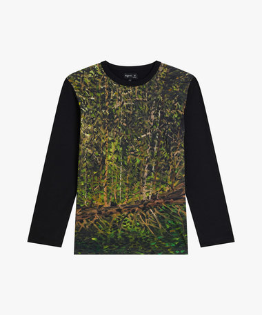 コットン バイカラー 長袖 アーティストTシャツ "Louis Somveille"