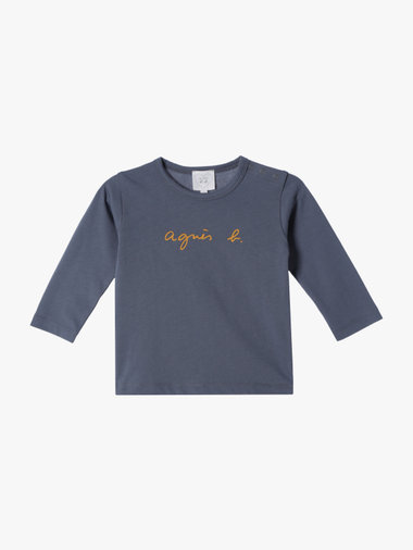 ベビー ロゴ コットン 長袖 Tシャツ