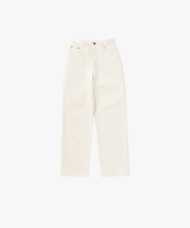 ホワイトデニムストレートパンツ