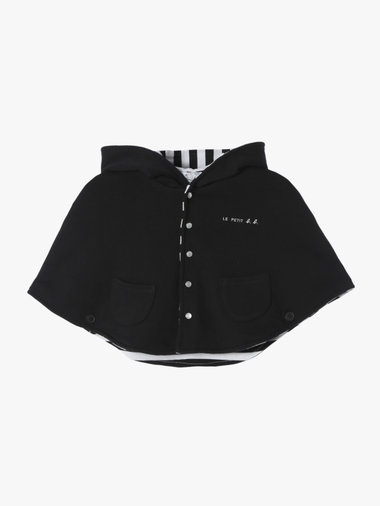 ベビー ”b.b.”ロゴ コットン リバーシブル ポンチョ