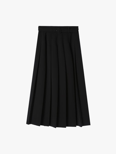 【Outlet】ダブルクロス プリーツ スカート