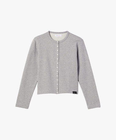 WEB限定 ロゴ コットン 長袖 カーディガンプレッション