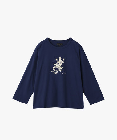 アイコニック コットン 七分丈 Tシャツ "Lezard"