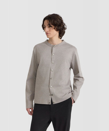 メンズ コットン ジャージー カーディガンプレッション