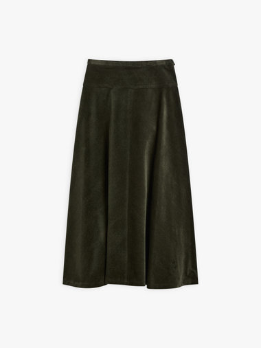 【Outlet】UR88 JUPE コーデュロイフレアロングスカート