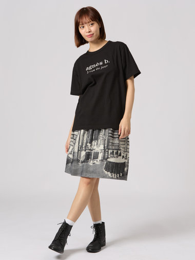 【Outlet】【ユニセックス】SEQ9 “3 rue du jour”ロゴTシャツ