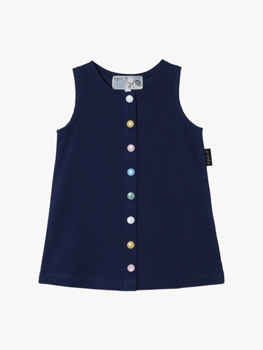 ベビー マルチカラー コットン ノースリーブ ワンピース "Barbie"