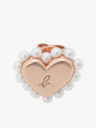 ハート パール スタッド ピアス "Timeless Love"