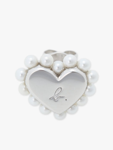 ハート パール スタッド ピアス "Timeless Love"