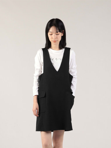 【Outlet】フラップポケットジャンパースカート