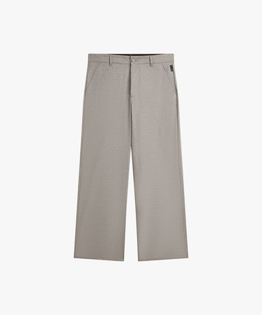 メンズ チェック コットンジャージー ワイドパンツ "Danel"