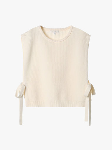 コットン サイドリボン ベスト