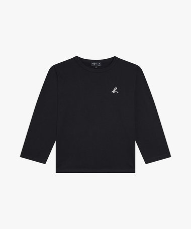 "b."刺繍 オーガニックコットン 七分丈 Tシャツ "Lil Cool"