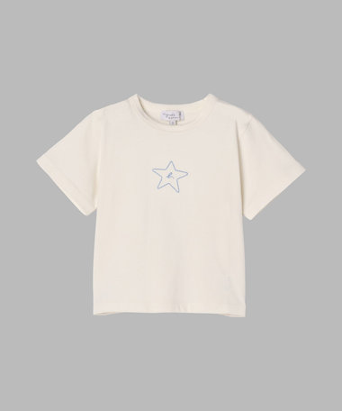 キッズ "b." ロゴ スター コットン 半袖 Tシャツ "Domi"