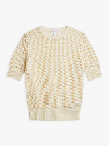 コットン ニット 半袖 メッシュ プルオーバー "Betty"