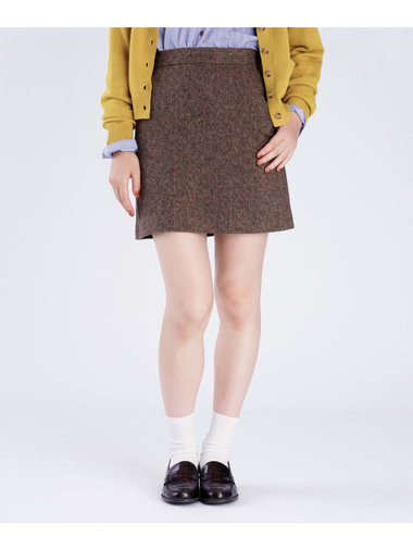 【Outlet】コットン ツイード ミニスカート