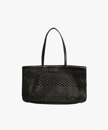 ラムレザー 編み込み バッグ "Laurence"