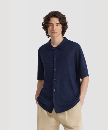 メンズ リネン ジャージー 半袖 シャツ "Maui"