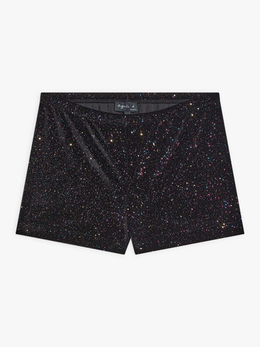 【Outlet】JJG1 SHORT ベロア グリッター ショートパンツ
