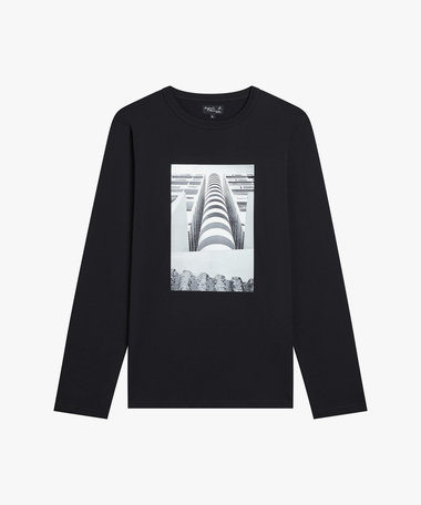 メンズ プリント オーガニックコットン 半袖 アーティストTシャツ "GOUH"