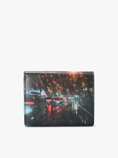 【Outlet】フォトプリント レザー 二つ折り  ウォレット YAW01A-01