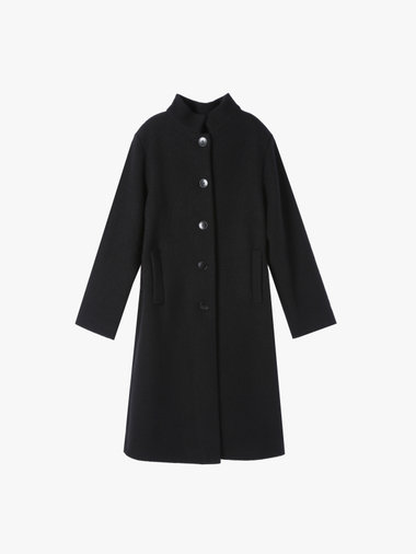 【Outlet】ウール ジャージー スタンドカラー コート "Aimee"