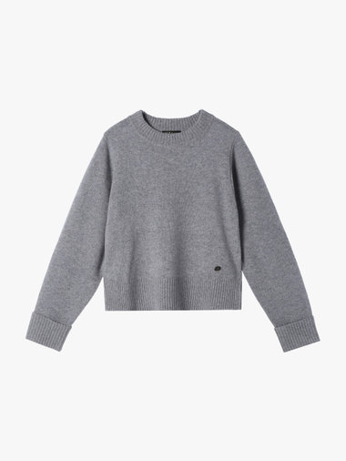 【Outlet】ウール リブカフス ニット プルオーバー