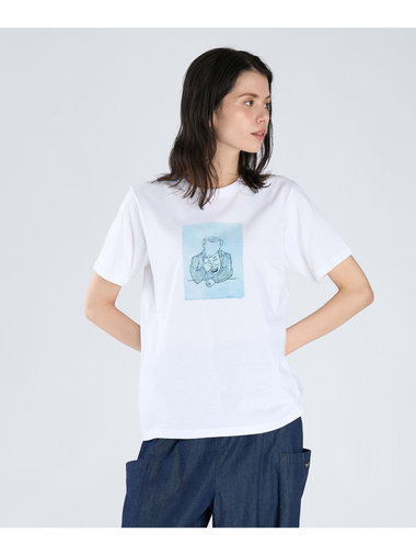 プリント コットン 半袖 アーティスト Tシャツ "Brendan Lynch"