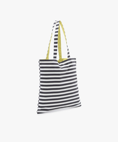 細ボーダー コットン リバーシブル トートバッグ ZAS11-01