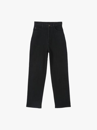 ブラック デニム ストレートパンツ