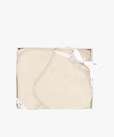 WEB限定 ギフトボックス agnes b. × UCHINO ベビーケット・スタイ 2点セット