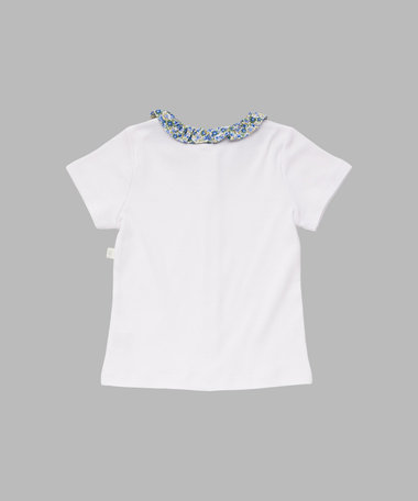 キッズ フラワープリント コットン 半袖 ブラウス