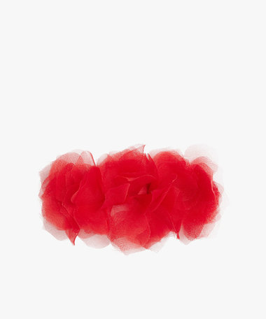 フラワー シルク ヘアバレッタ "Lucie"