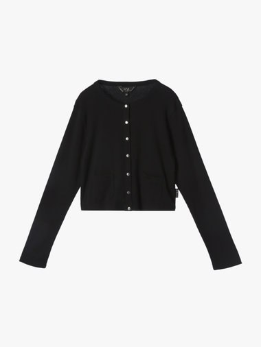 【Outlet】コットン リブ ジャージー カーディガン