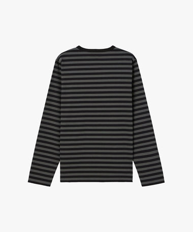 メンズ 細ボーダー コットン 長袖 Tシャツ "Coulos"