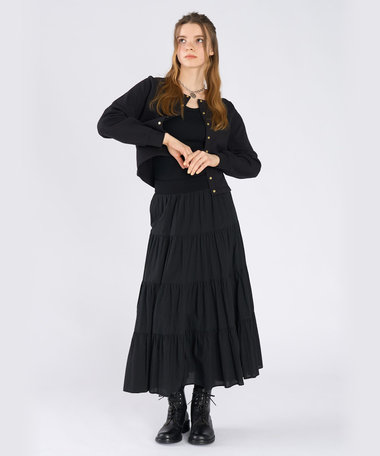 コットン フォーティアード スカート