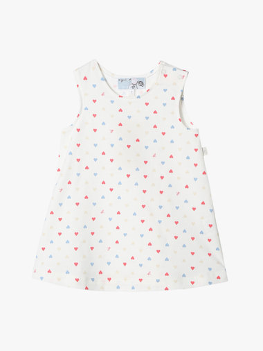 ベビー マルチカラー コットン ノースリーブ ワンピース "Barbie"