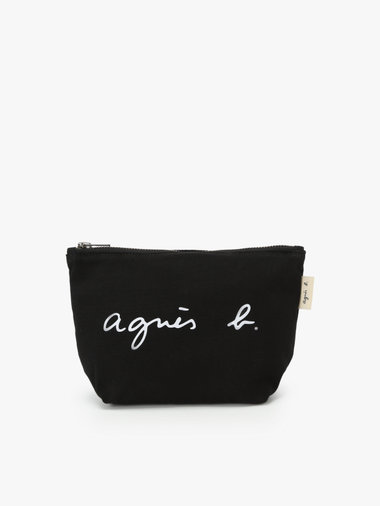 ロゴプリント コットン ポーチ ”Paulette” YAS18-03