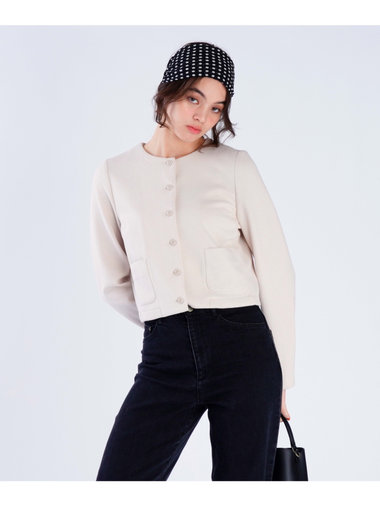 【Outlet】ノーカラー ジャケット