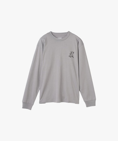 メンズ アイコニック プリント コットン 長袖 Tシャツ "Lezard"