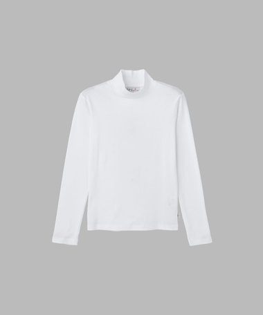 コットン ハイネック 長袖 Tシャツ "Vian"