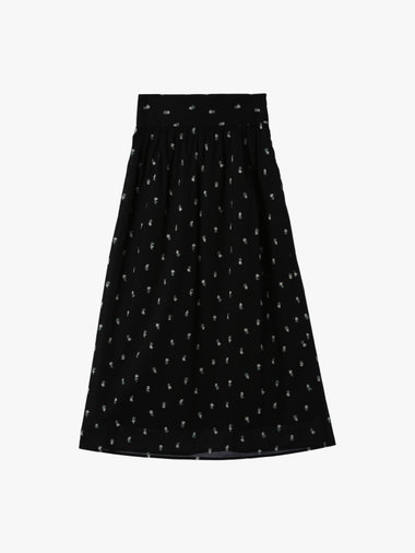【Outlet】フラワーエンブロイダリースカート