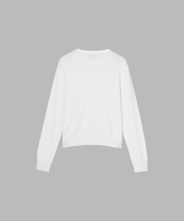 レース 刺繍 コットン ニット 長袖 カーディガンプレッション "Swing"