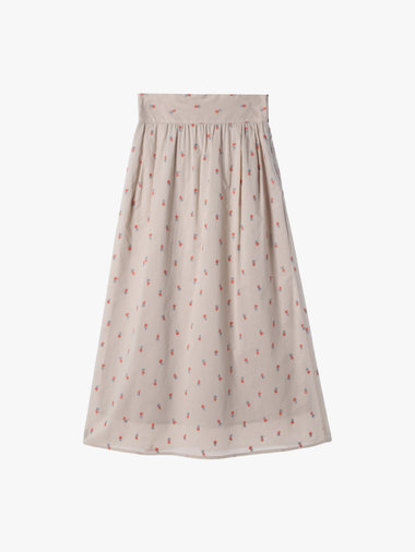 【Outlet】フラワーエンブロイダリースカート