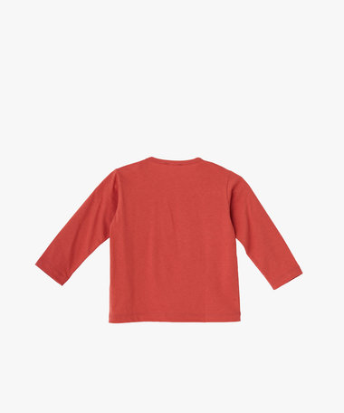ベビー ロゴ アイコニック プリント コットン 長袖 Tシャツ "Lezard"