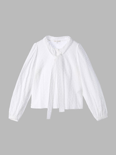 【Outlet】コットンフラワーレースブラウス