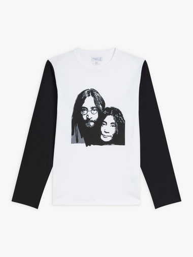 メンズ プリント コットン 長袖 アーティスト Tシャツ ”Rafael Gray”